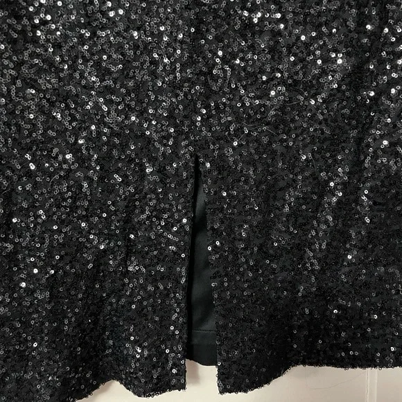 Express Black Sequin Pencil Skirt - Picture 7 of 7